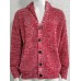 Men's Cardigan Jumper Knit Knitted Solid Color Open Front Casual Weekend Fall Spring Green Blue S M L / Cotton / Long Sleeve / Long Sleeve