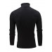 Men's Pullover Jumper Knit Retro Stylish Color Block Turtleneck Beaded Edge Sweaters Daily Holiday Winter White Black XS S M / Polyester / Elastic / Rib Fabrics / Long Sleeve / Machine wash