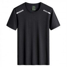 kozsports: Mens T-Shirt Ice Silk Quick Dry Black