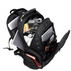 kozsports:40L Men USB Port Backpack Waterproof Shoulder School Bag Laptop Travel Rucksack